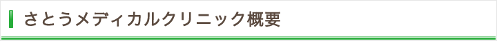 さとうメディカルクリニック概要